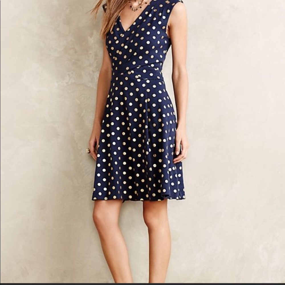 Maeve Fit and Flare Dress Blue